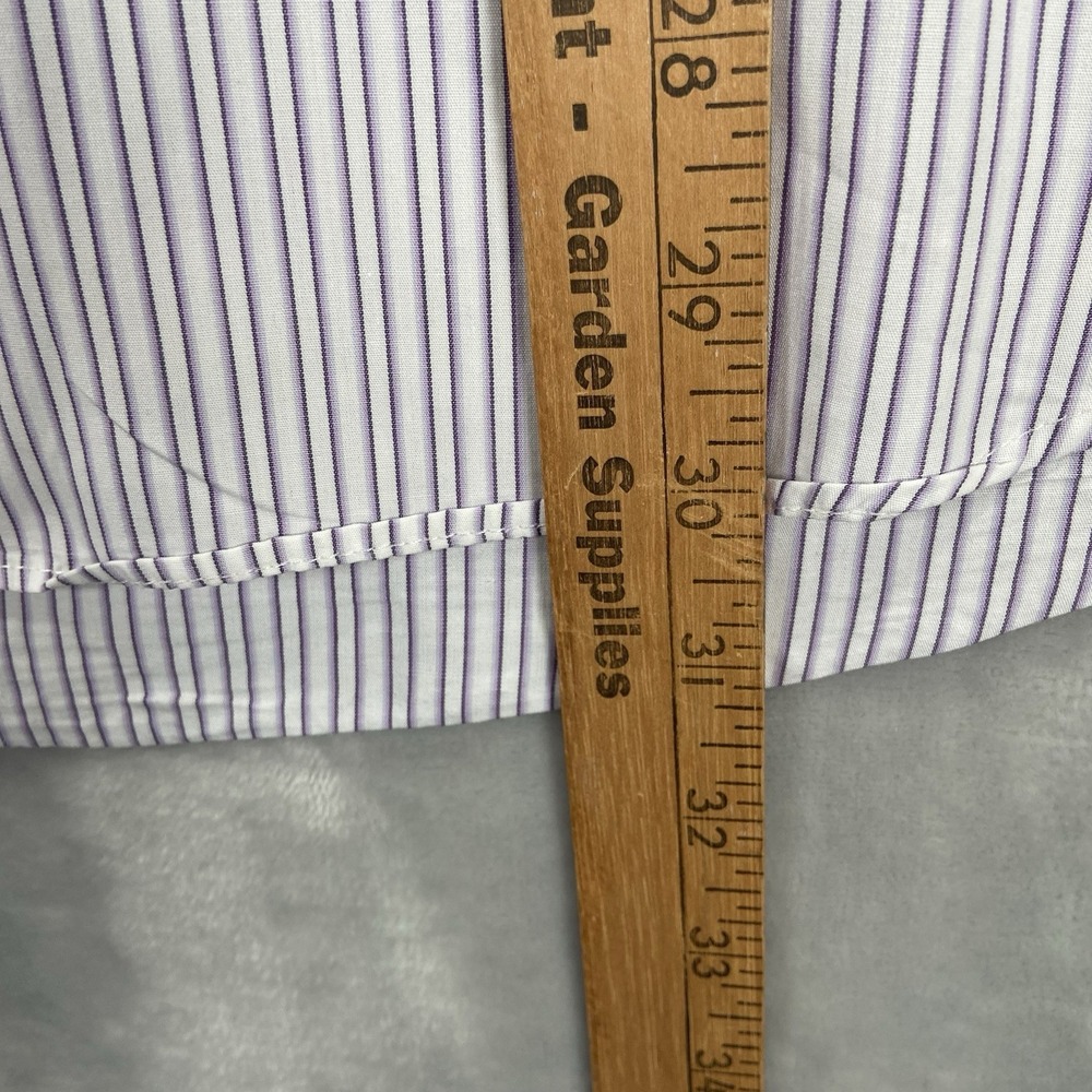 Canali Dress Shirt men's 15.75 40 Button Up Striped Cotton Casual Long Sleeve - Picture 11 of 12